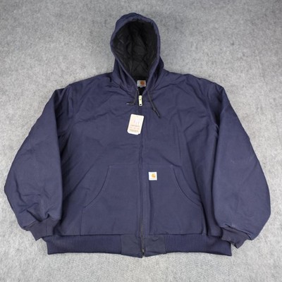 Carhartt Jacket Mens 4XL Navy Active Quilted Lined Coat Made in