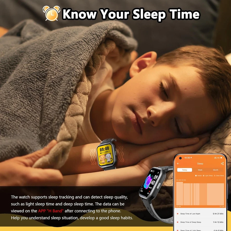 Smartwatch Kinder mit Telefonfunktion GPS Tracker SOS Armbanduhr Geschenk Kinder - Bild 3 von 4