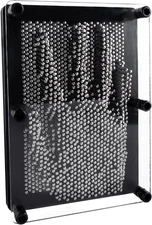 Super Z Outlet Classic 3-Dimensional Pin Art Board Metal Silver Toy for Sculptur