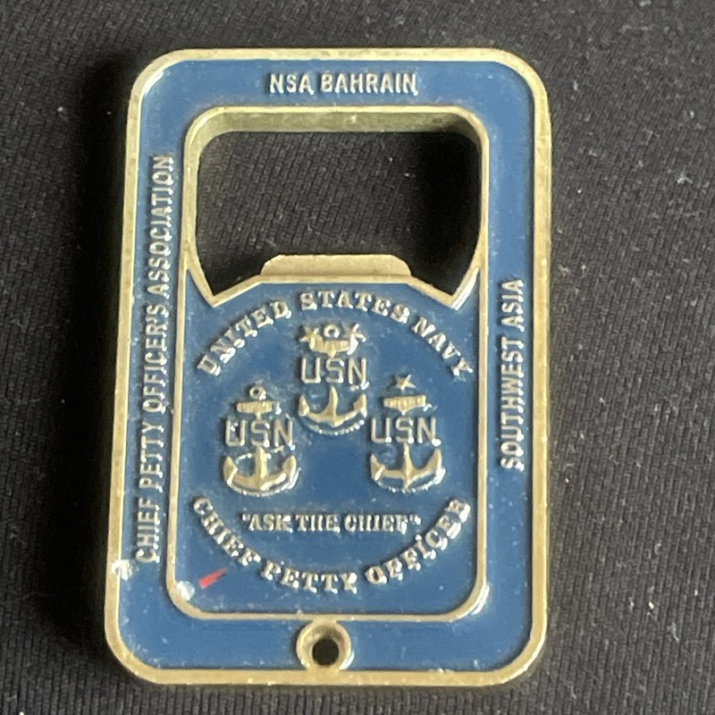 CPO Association Southwest Asia  NSA Bahrain USN Officers Challenge Coin