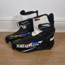 Salomon Cross Country Ski Boots Mens UK 10.5 Black Pro Combi Pilot EU 45 1/3