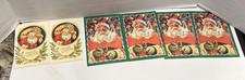 VTG Christmas Retro Hallmark Cleo Santa Claus Card Lot 6 Envelopes Holiday