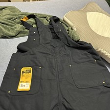 Carhartt Loose Fit Firm Duck Bib Insulated Men Overall L Regular Black OR6672-M