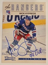 NICK KYPREOS 2012-13 Panini Classics Signatures On-card Auto #59