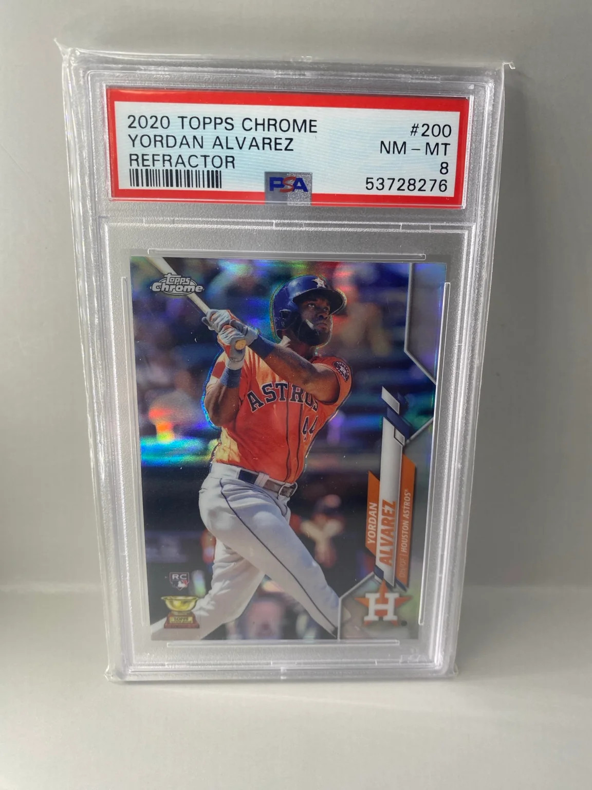 2020 Topps Chrome #200 Yordan Alvarez Refractor RC – PSA 8 NM-MT