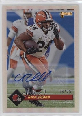 2023 Panini Donruss Retro 1993 Auto 24/25 Nick Chubb #R93-6 Auto 0a6