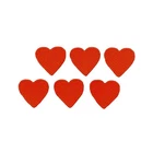 6-Pack Red Heart Applique Patch - Mini Embroidered Love Badge 1" (Iron On)