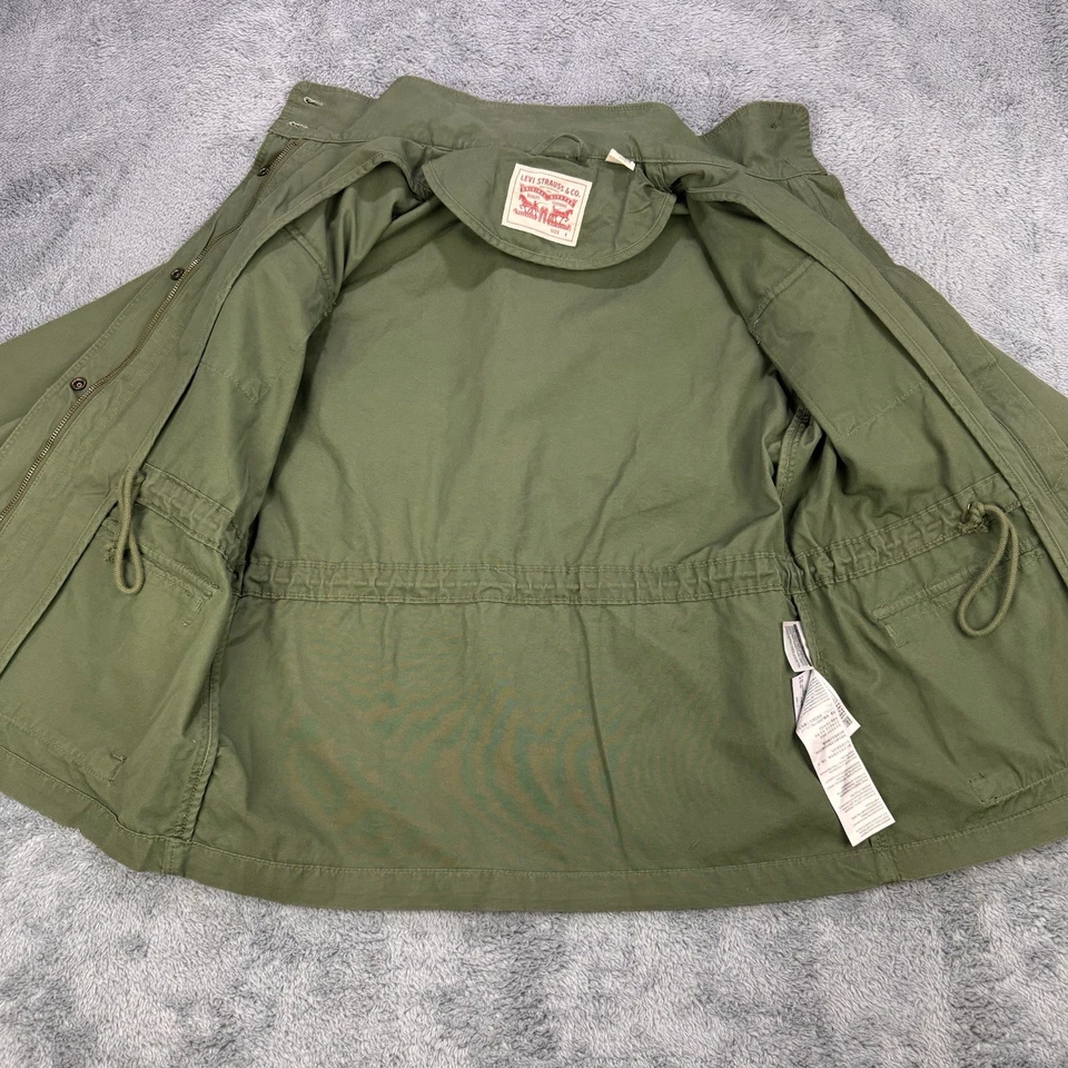 Chaqueta Levis Mujer S Verde Militar Tareas de Campo Cremallera Completa A Presión Utilidad Foto 3 de 4
