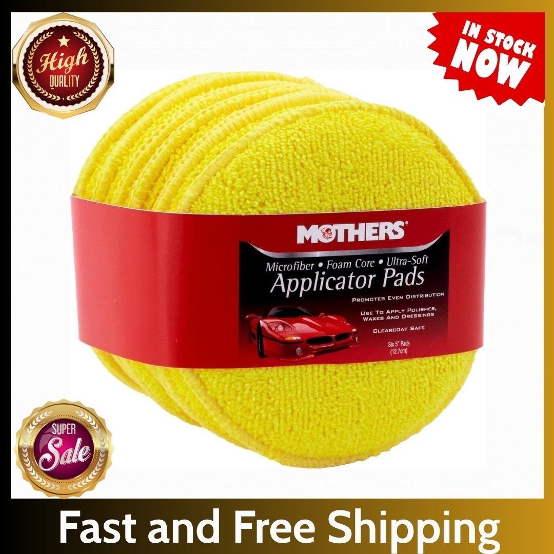 Mothers Microfiber Polishing Pad and Cleaning Pads for Car Detailing, 5 Inch NEW