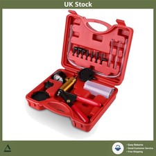 Professional Handheld Vacuum Brake Bleeder Kit Fluid Pump Gauge 15pc Set