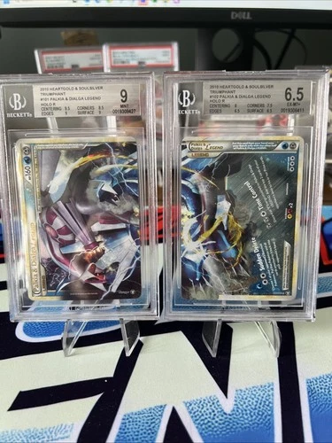 Palkia & Dialga Legend 101/102 and 102/102 Holo Top & Bottom BGS 9 And 6.5 Mint