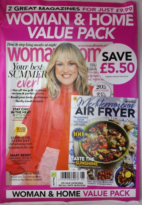 Woman & Home June & Mediterranean Air Fryer Cookbook 2026 Value Pack Sara Davies