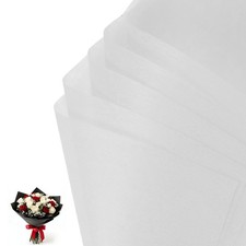 38 Blatt Baumwoll-Floristikpapier f&uuml;r Blumenstr&auml;u&szlig;e Wei&szlig;