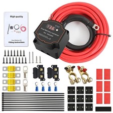 Split Charge Relay Kit 12V 140A Smart Dual Battery Isolator VSR Camper Van Truck