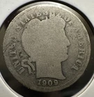 1909 S Barber Dime 10C 90% Silver San Francisco Mint Semi Key Scarce Date 1 Mil