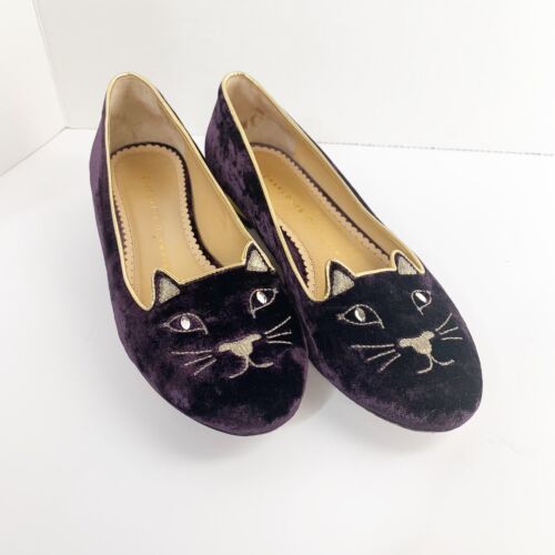 Charlotte Olympia violet « chaton » plat - Photo 1 sur 9