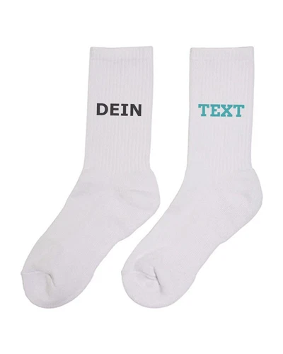 Personalisierte Sportsocken mit Text Bestickung Individuell