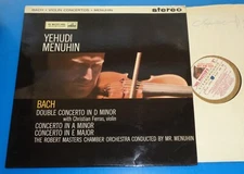 Yehudi Menuhin/Ferras BACH Violin/Double Concertos - HMV ASD 346 White/Gold