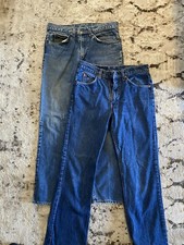 TWO Vintage Levi  s Orange Tab Jeans 585 Stamp 31 X 32