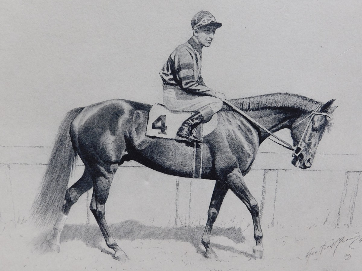 1942 Whirlaway Race Horse 12x8
