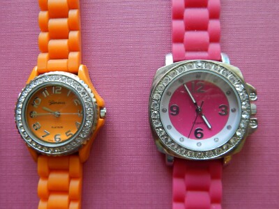 Lot of 4 Women’s Watches — Non-Working — Includes 2 Ornate Geneva Bracelet Watch GENEVA Platinum Watch Womens Cuff Bracelet Two Tone Oval  main image 4