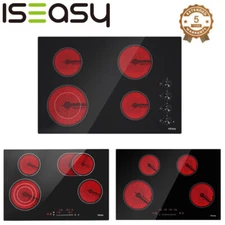 IsEasy 30" Ceramic Cooktop Touch 4 Burner Built-in Cooktop Control /Rotary Knob