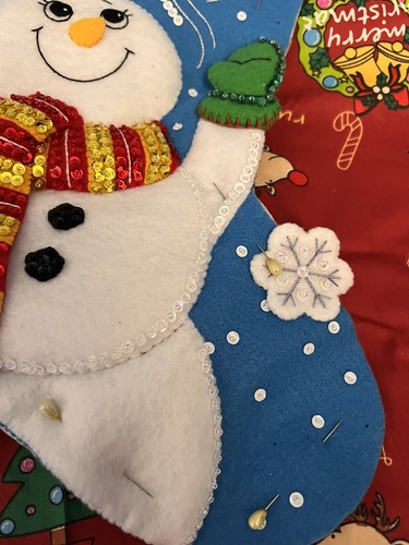 Bucilla Felt Handmade Finished Christmas Stocking 18”. Magic in the Air - Picture 6 of 6