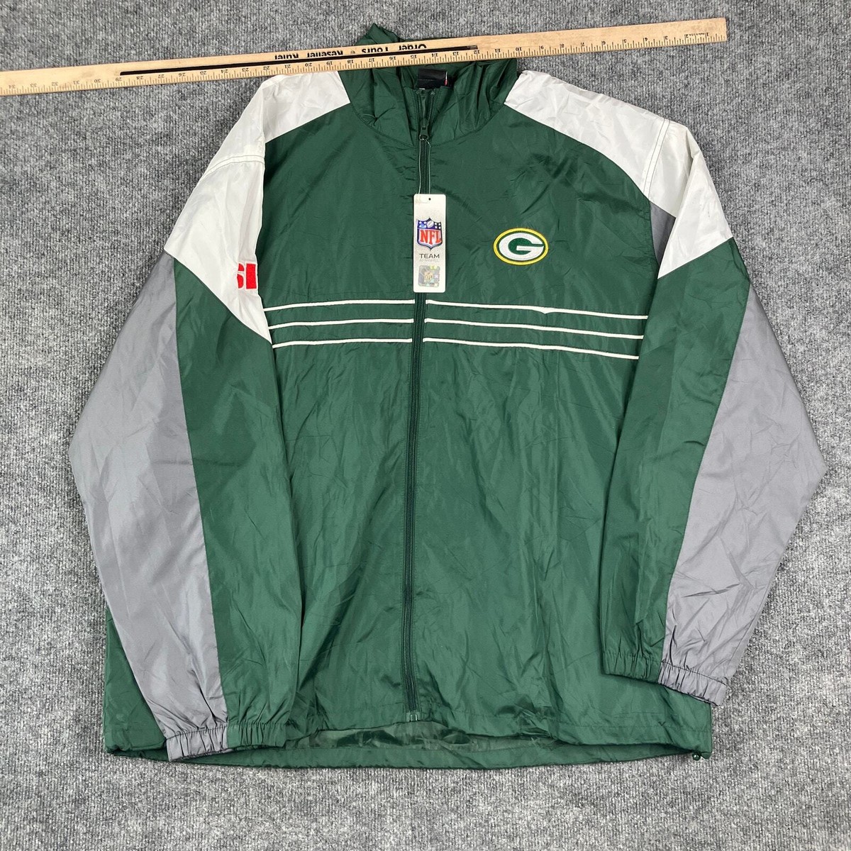 Reebok NFL Green Bay Packers Jacket Mens 2XL Green Full Zip Reebok NFL Green Bay Packers Jacket Mens 2XL Green Full Zip