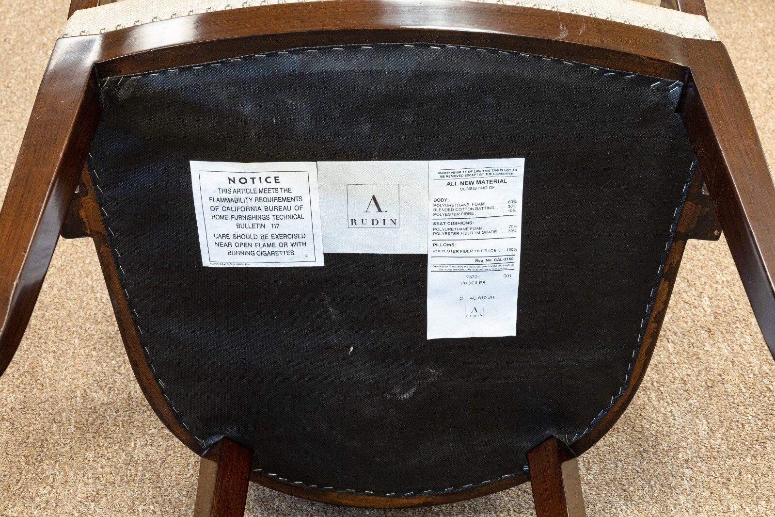 Contemporary Transitional Set of 6 A. Rudin Wood Dining Chairs eBay