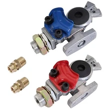 KOOTANS 1 Pair Service Emergency Gladhands with Valve Switch Die Cast Aluminu...