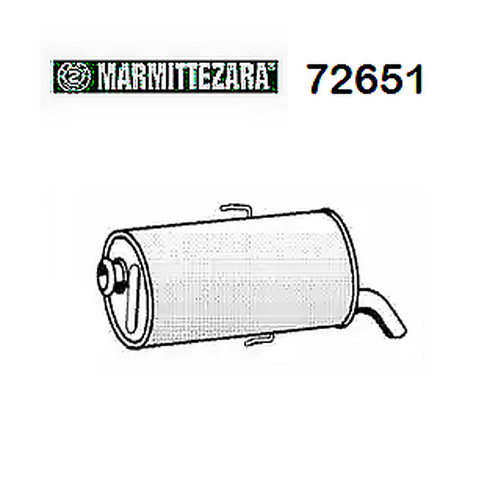 Hinterer SchalldäMpfer Peugeot 106 I Zara FüR 1730Y4-image