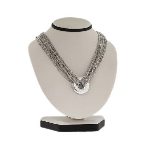 Tiffany & Co. Mesh Multi Strand Donut Circle Toggle Necklace 925 Sterling Silver - Bild 5 von 5