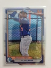 2024 Bowman Chrome Baseball Cards Julio Zayas 174/499 New York Mets 1st