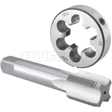1 1/4"-12 UNF Tap and Die Set Right Hand,1-1/4 x 12 UNF Thread Tap and Round Die