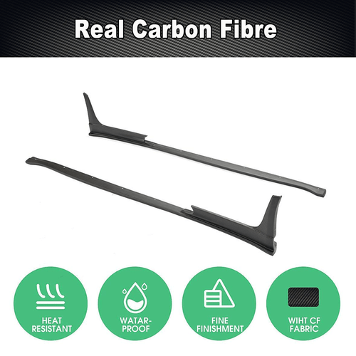 Fit For Porsche 718 Boxster Cayman Spyder Carbon Fiber Side Skirts Extension Lip - Picture 7 of 14