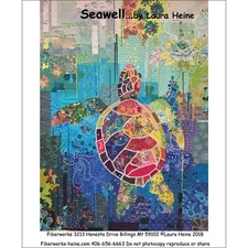 SEAWELL SEA TURTLE ~ Collage Quilt Pattern by Laura Heine ~ 45" x 60" (Finished)