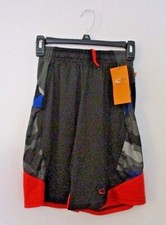 849B1 Champion 99071 C9 Boys Athletic Shorts MD Black w Blue Grey Camo Detail