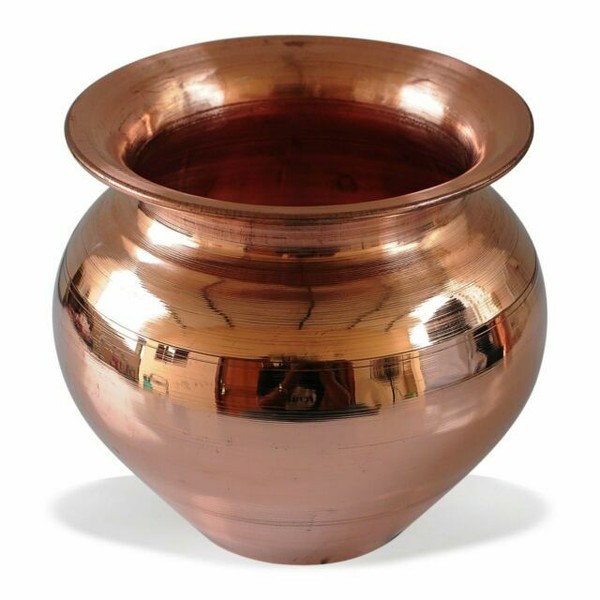 100 Pure Copper Pot Kalash 500 Ml Hindu Pooja Religious Surya Namaskar