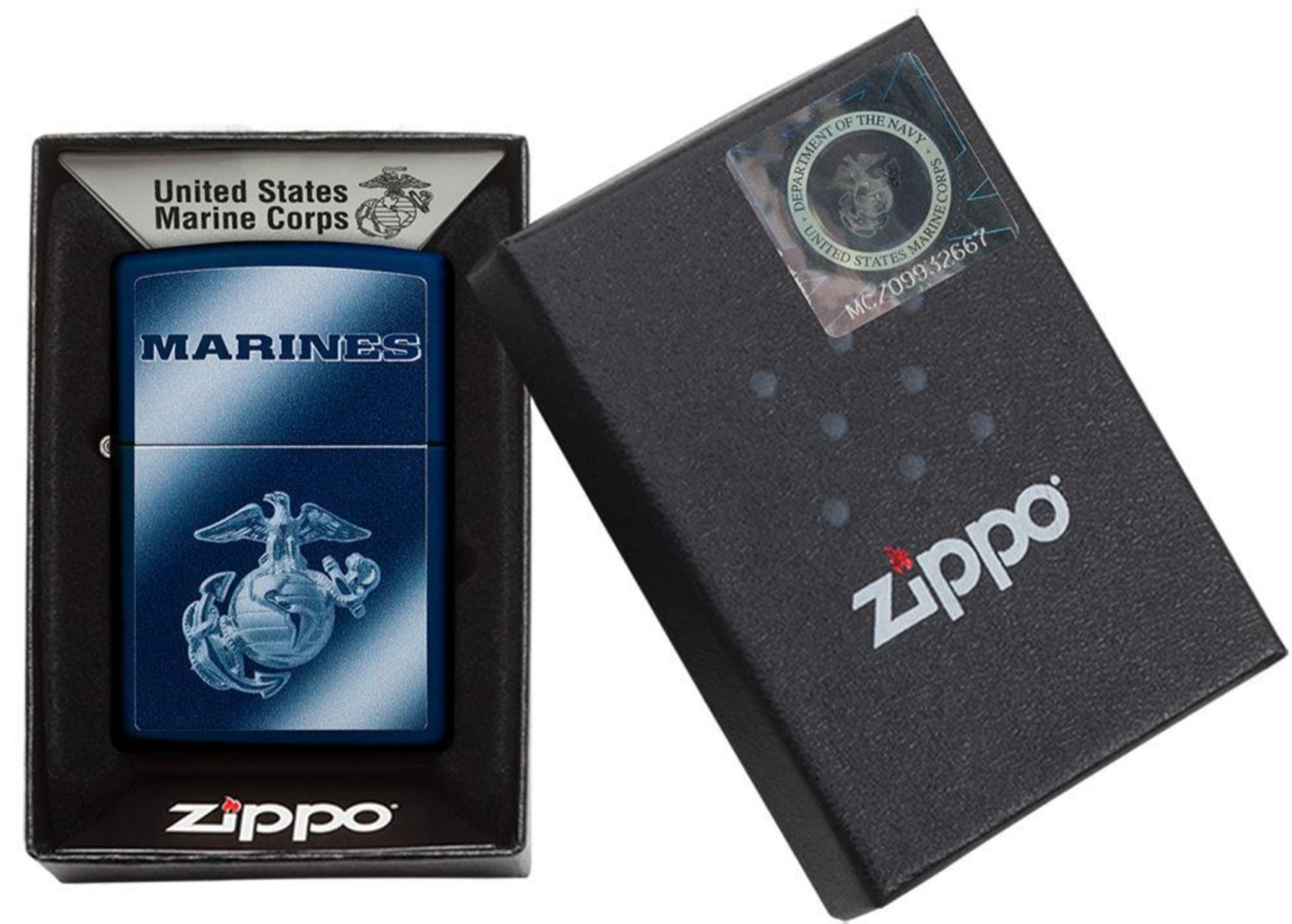 Zippo Windproof Lighter with U.S. Marine Corps Logo, USMC, 49151, New In Box