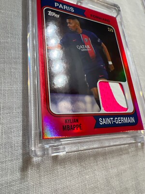 kylian mbappe 2/5 topps red relic patch card | eBay