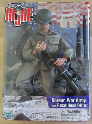 2001 12in Hasbro Gi Joe Korean War Army With Recoilless Rifle