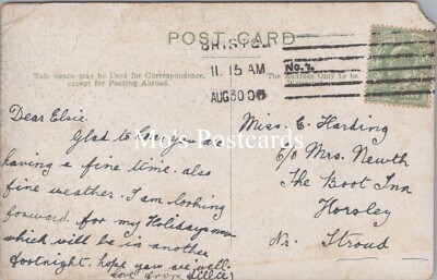 Genealogie Postkarte - Harding / Newth, The Boot Inn, Horsley, Nr Stroud GL3541