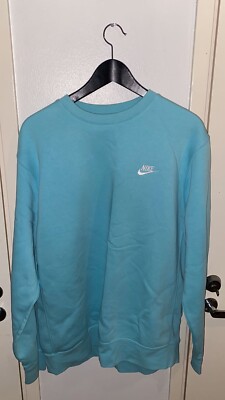 nike club crew sweatshirt aqua