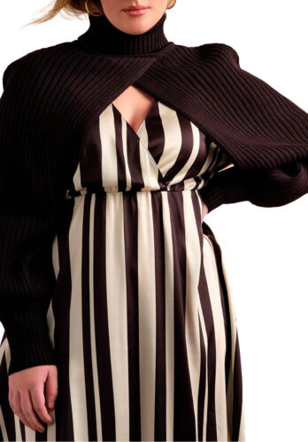 ELOQUII Women's Plus Size Turtleneck Sweater Sleeve Scarf | eBay