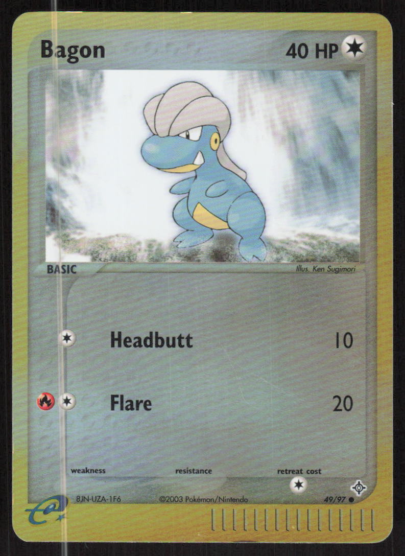 Pokemon TCG Dragon #49/97 Bagon Reverse NM
