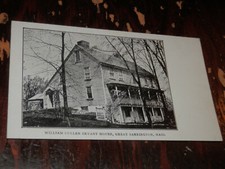 GREAT BARRINGTON MA - PRE-1908 POSTCARD - WILLIAM CULLEN BRYANT HOUSE