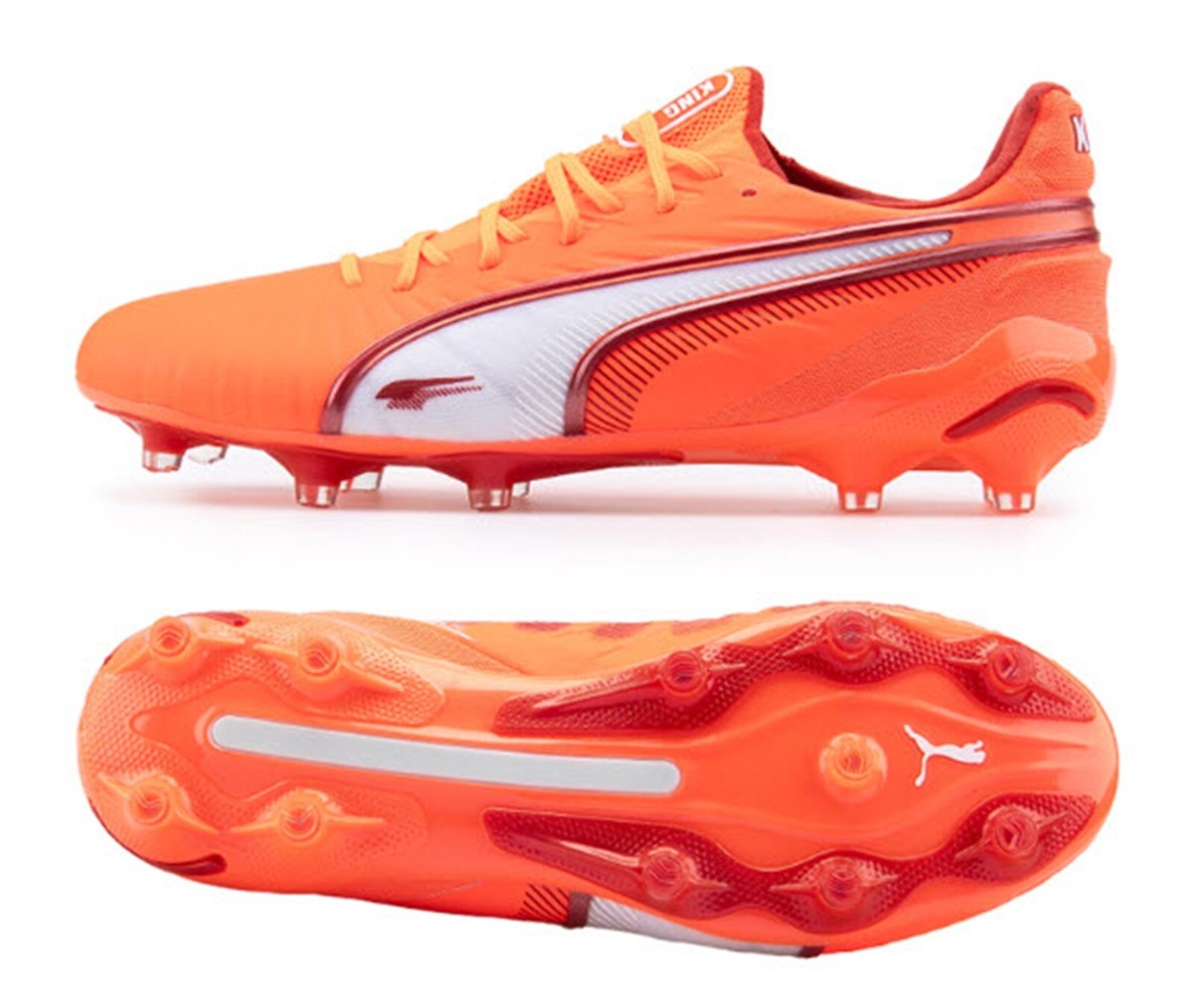 PUMA Men KING Ultimate FG AG Cleats Red Soccer Football Boot GYM