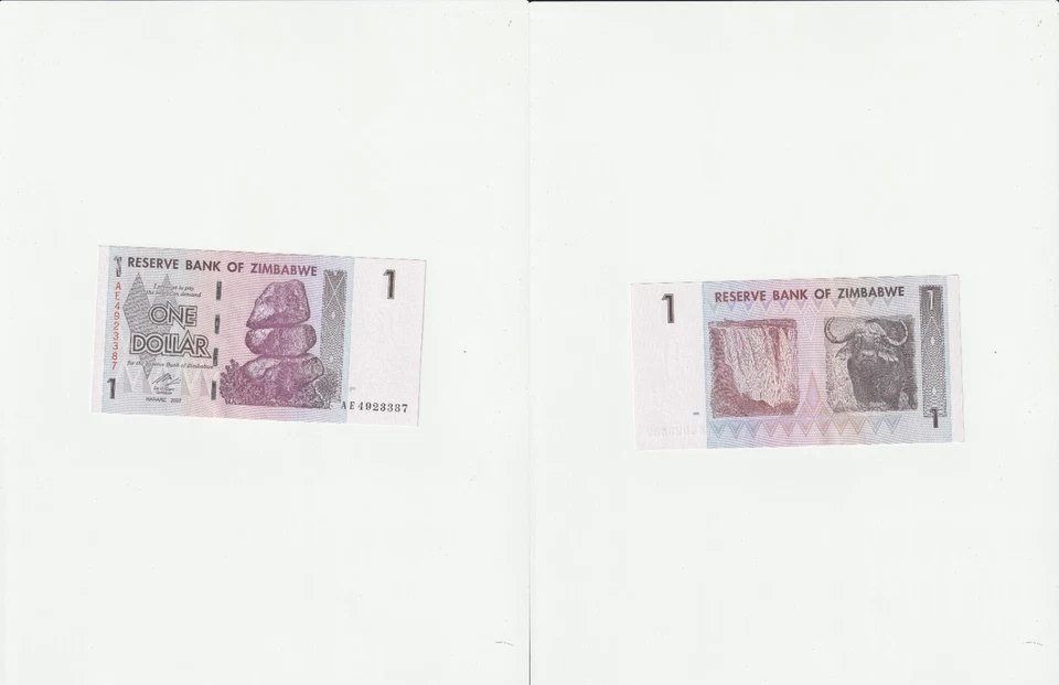 2008 Reserve Bank of Zimbabwe Lot of 10 Note's Uncirculated Condition - Image 4 of 4