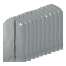 10Pcs 40" Travel Garment Bag for Suit Dress Storage Black w/ Transparent Window