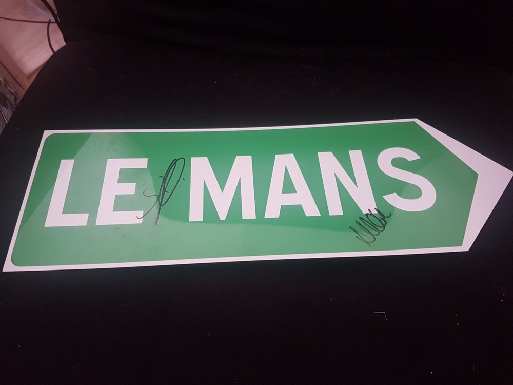 1998 Le Mans Winning Porsche Drivers Orteli & McNish Signed Road Sign